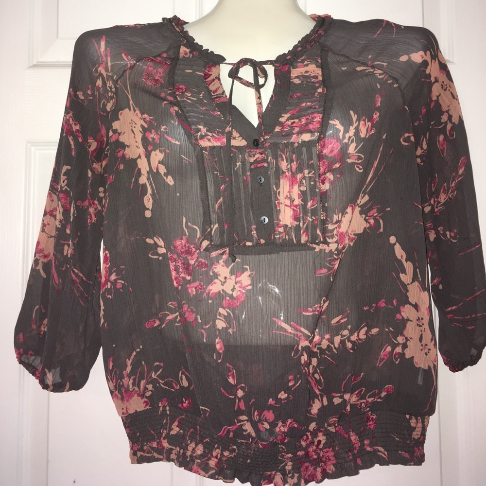 Ana petite gray Floral